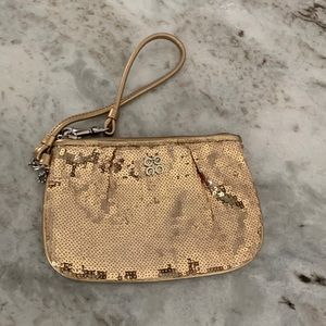 Coach sequin wristlet